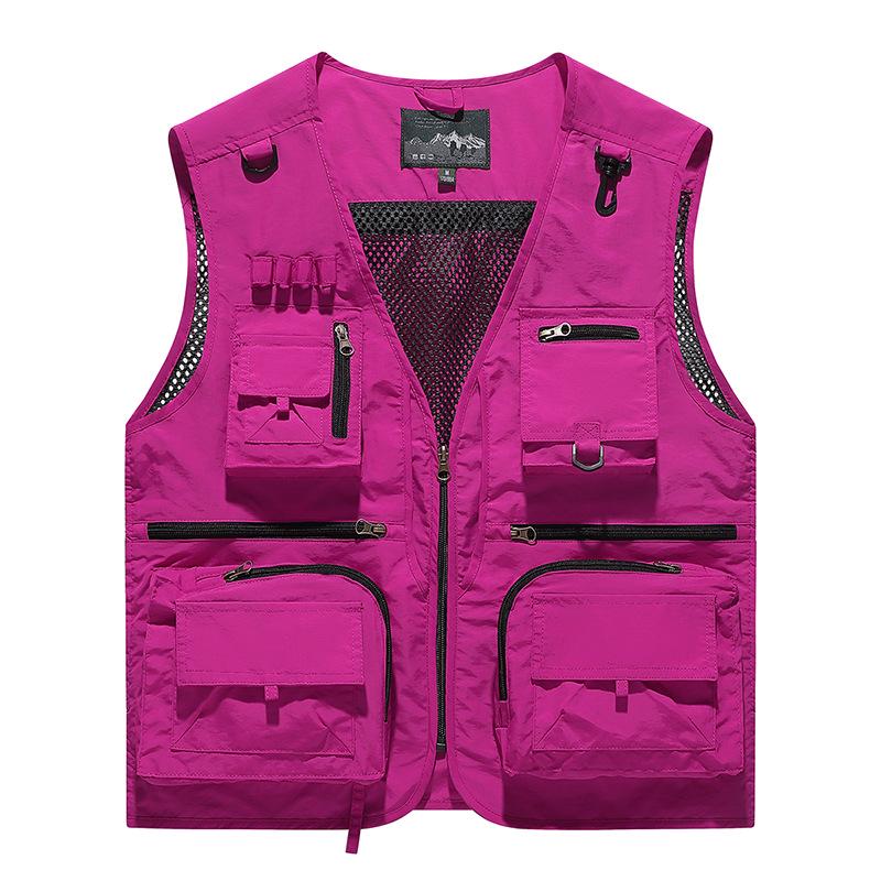 Men's Quick-Dry Multi-Pocket Mesh Vest for Fishing & Photography - Spring/Autumn