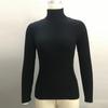 Yousheng Women High Collar Bottoming Sweater Elastic Breathable Fabric Solid Color Knit Pullover Lazy Style Long Sleeve Slim Fit Sweater