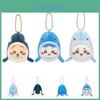 Cute Japanese Style Plush Bear Keychain With Whale Costume