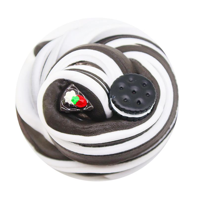 H- Spinner Cute Clock Block Cake Fluffy Slime Plasticine Mud Slam Stress Relief Barneleke