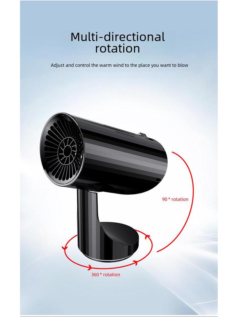 Innovative Folding Car Heater for Winter Heating, Defrosting, and Defogging