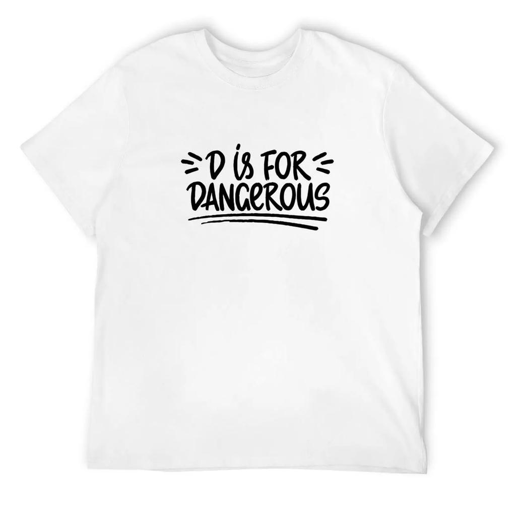 D Is For Dangerous T-Shirt Vintage Anime Shirt Basketball Graphic Tees Mens Funny T Shirts