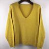 Ladies, Sweater, V-neck, Long Sleeved, Loose Fitting, Knitted Sweater, Base Coat, Top Coat