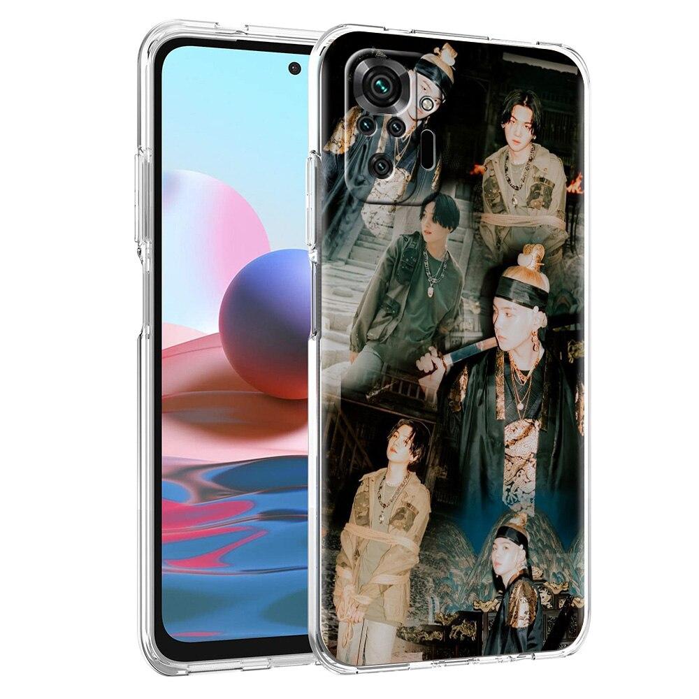 Phone Case For Xiaomi Poco X3 NFC M3 F3 Redmi Note 9S 9 8 10 Pro 7 8T 9C 9A 8A K40 Soft Silicone Clear Cover Coque Agust D Suga