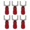 100Pcs Insulated Fork Terminals Copper PVC U Type Wire Connector Electrical Crimp Terminal 16‑14AWG