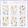6pcs Cartoon Character PET Stickers - Die-Cut Decals for Journal & Scrapbooking