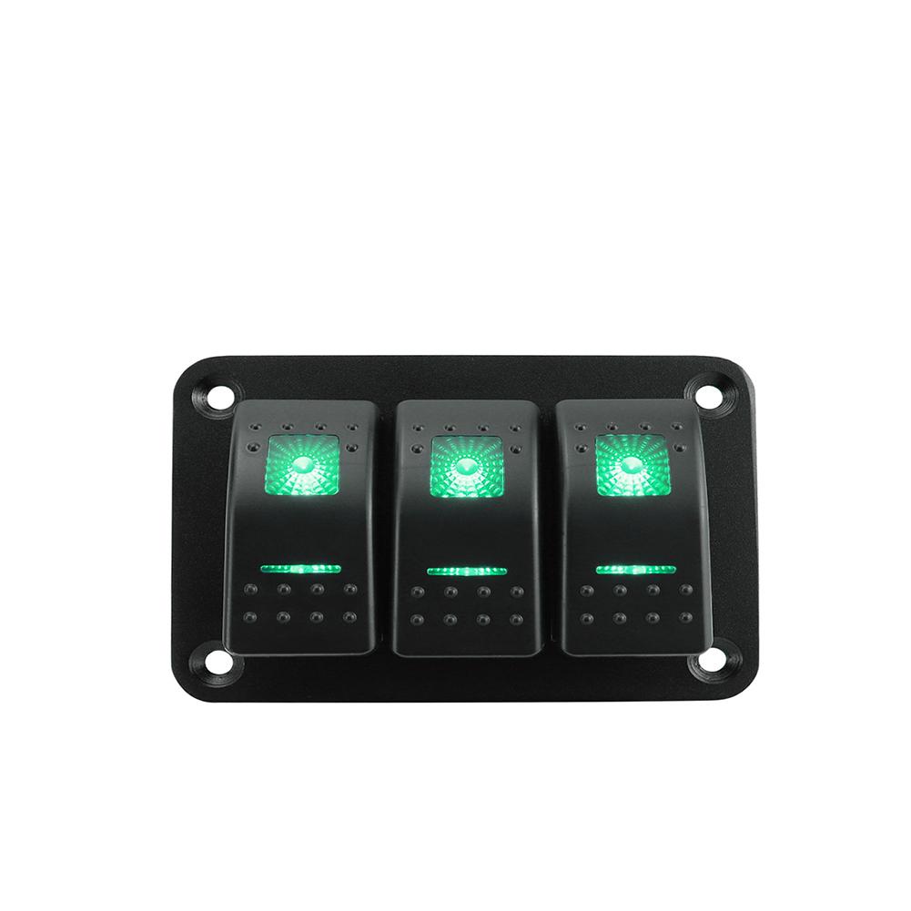 Marine 2/3/4/5/6/ 8 Group Rocker Switch Panel 5-pin Toggle Switch for 12V/24V Cars ATV Trailers with Red Green Indicator Light