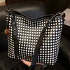 Premium Sense of Foreign Style Tote Bag Women's 2025 New Trendy Fashion Messenger Bag Diamond Woven Pattern Commuter Shoulder Bag