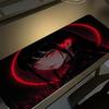 Dunkler Gothic-Stil Rote Augen Mädchen Mauspads Schreibtischmatte Schreibtisch-Interieur Mauspads Gamer Spielmatte Gaming-Raum Dekoration Großes Mauspads