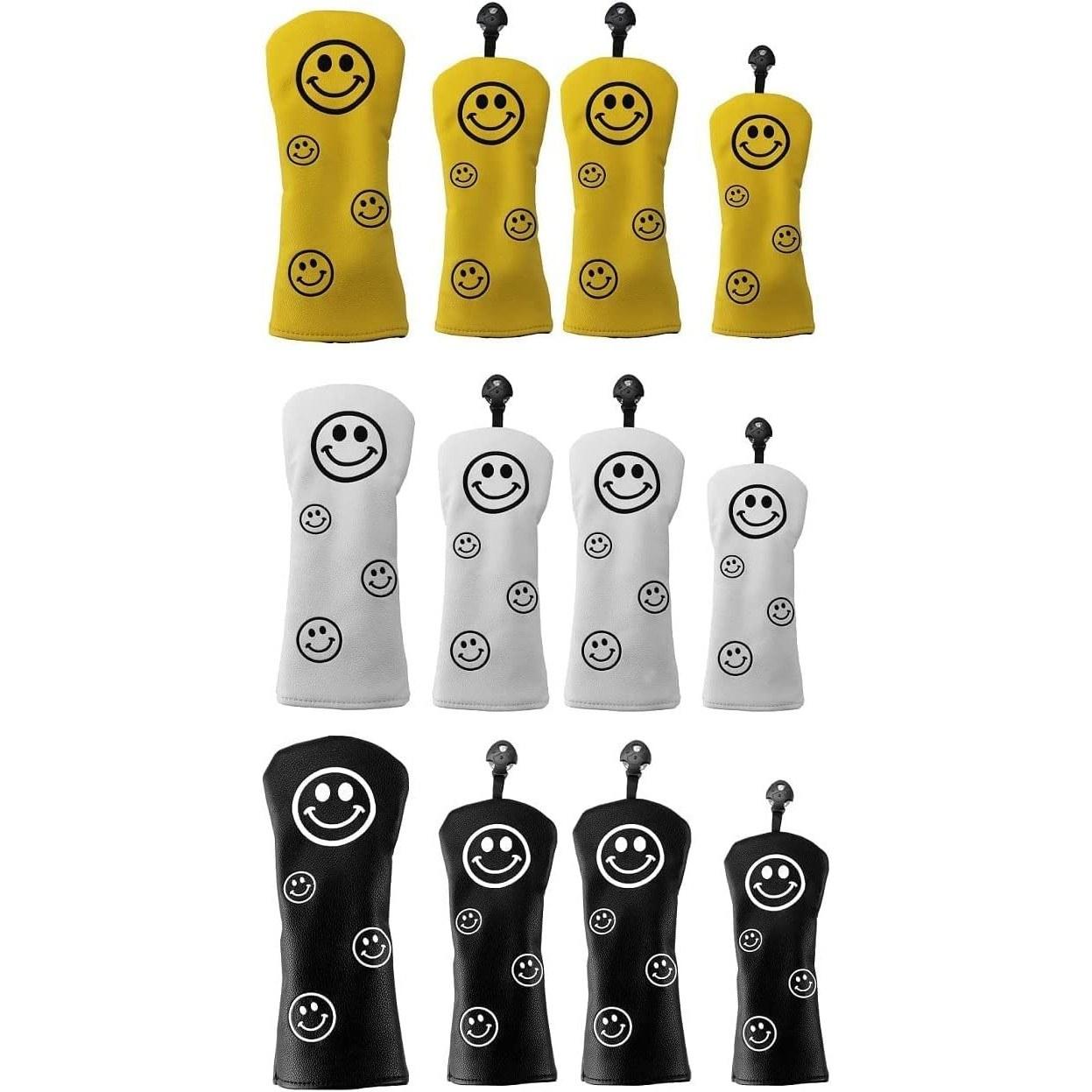 Golf head cover driver 440cc 460cc wood utility UT waterproof specification smile.
