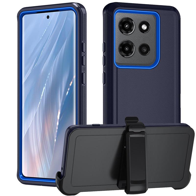 

3-Layer Armor Hybrid Ott-Box Case For Motorola G Edge Play Stylus Power 5G 2026 2026 2026 2026 Defender PC Cover with Belt Clip Motorola Razr 2025