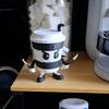 Cappuccino Ninja Statue Ornament, Assassin Ninja Coffee Cup Assassin Parody Design, Suitable for Living Room Interior Decoration