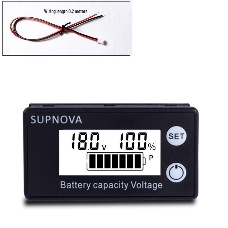 LCD Power Meter for 8-100V Electric Vehicle Batteries (Lead-Acid and Lithium)