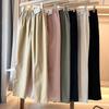 Elastic Waist Straight-Leg Casual Trousers for Women - Comfortable, Breathable, Versatile Spring/Summer Pants