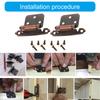 Vintage Metal Cabinet Door Hinges Overlay Self Closing Hinges Traditional Brass Cabinet Hinges Set for Kitchen Cabinets