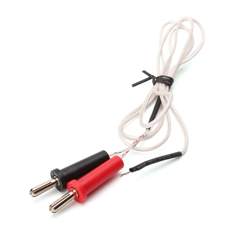 Handheld K Type Surfaces Thermocouple Temperature 100cm Wire Banana-type Plugs Probes Measurement Ranges -50°C -350°C