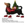 Lighted Dachshund Christmas Decoration Resin Dachshund Ornament with Scarf Boots Light-up Tree Cute Dachshund Figurine for Festive Holiday Table
