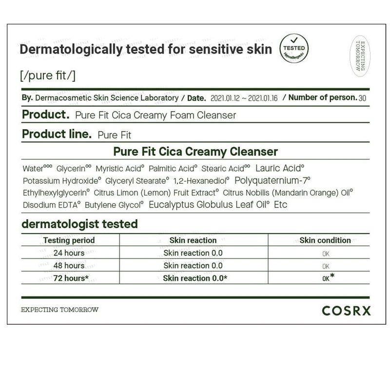 COSRX - Pure Fit Cica Creamy Foam Cleanser
