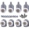 Set of 8 Adjustable Wheels for Shower Door 25 Mm (4 Upper + 4 Lower)
