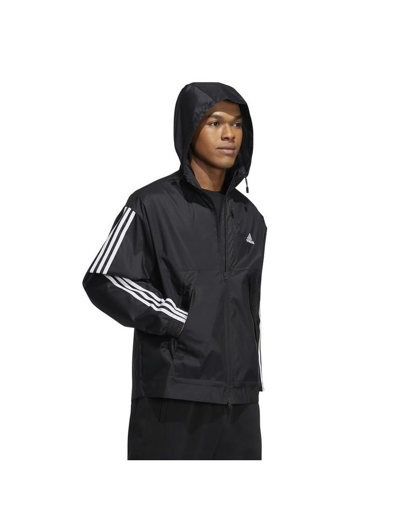 Adidas BXF20 Kapuzen-Webstoff-Jersey Schwarz Größe XL Herren 3-Streifen Locker geschnittenes Oberteil, (IB0248),