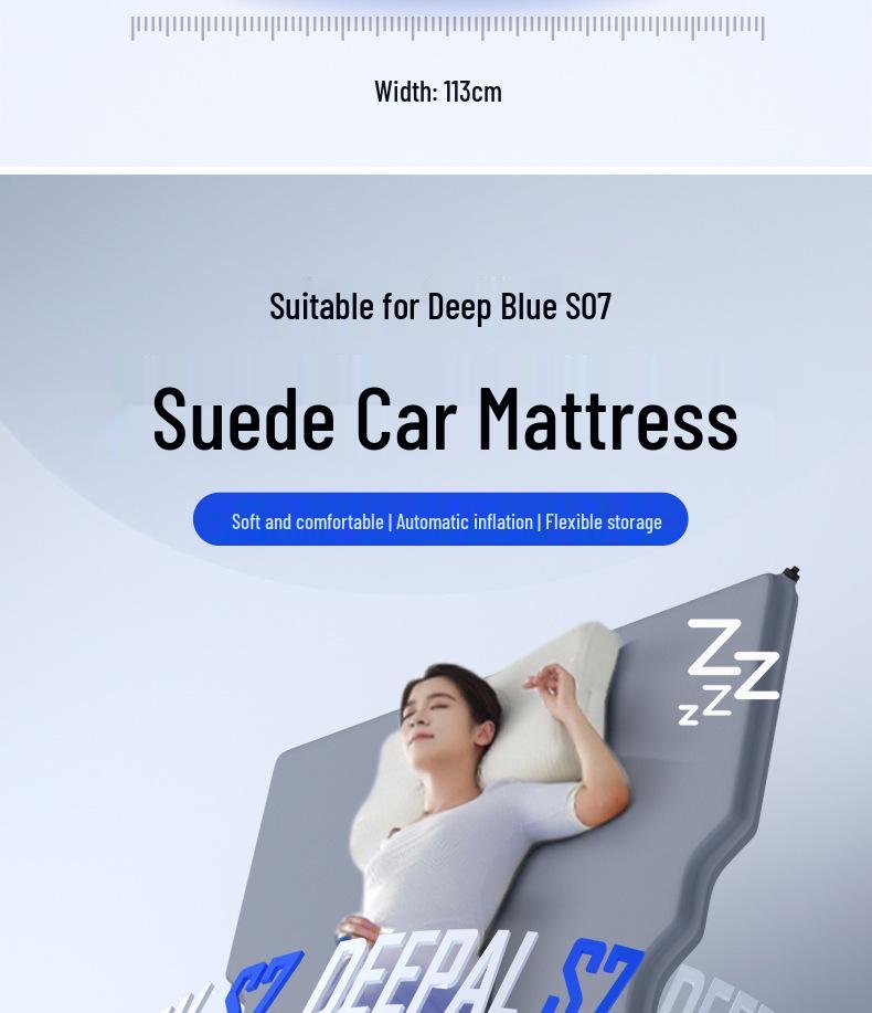 Deep Blue S07 Car Inflatable Mattress: Camping Air Cushion for 26 Car Models