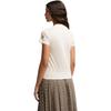 Moncler Womens Logo Textured Solid Color Short Sleeve Casual T-Shirt Women Tops L20938C0000489AJU034