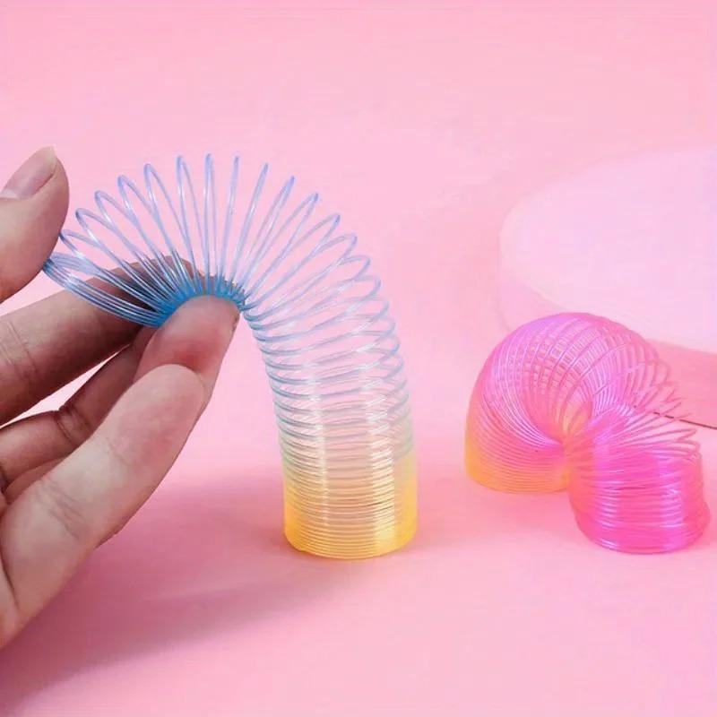 20pcs  Mini Rainbow Magic Springs Toys Children Birthday Party Favor Giveaway Gifts Souvenir Kindergarten Guest Pinata Filler