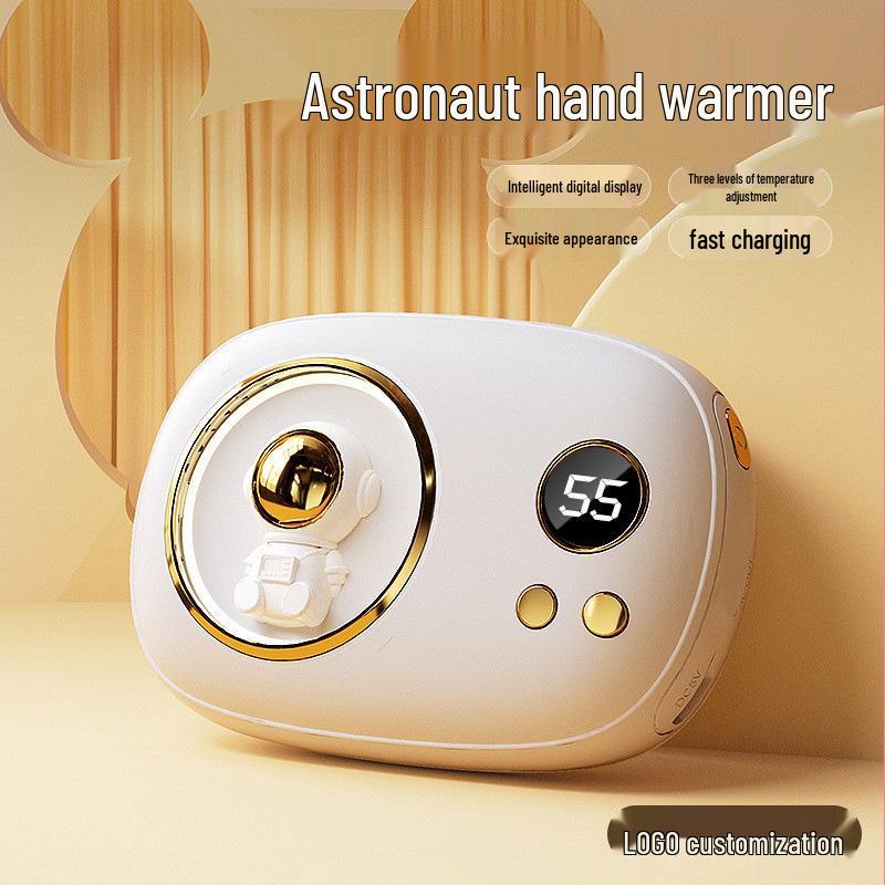 Mini USB Astronaut Hand Warmer - Portable USB Rechargeable 2-in-1 Hand Warmer and Night Light Gift