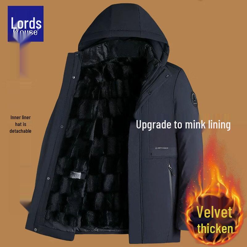 Men's Removable Lining Hooded Winter Cotton Jacket