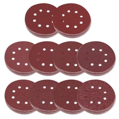 5 Stück 40-240 Körnung 125 mm rundes Polierschleifpapier 8 Löcher Schleifscheibenblätter