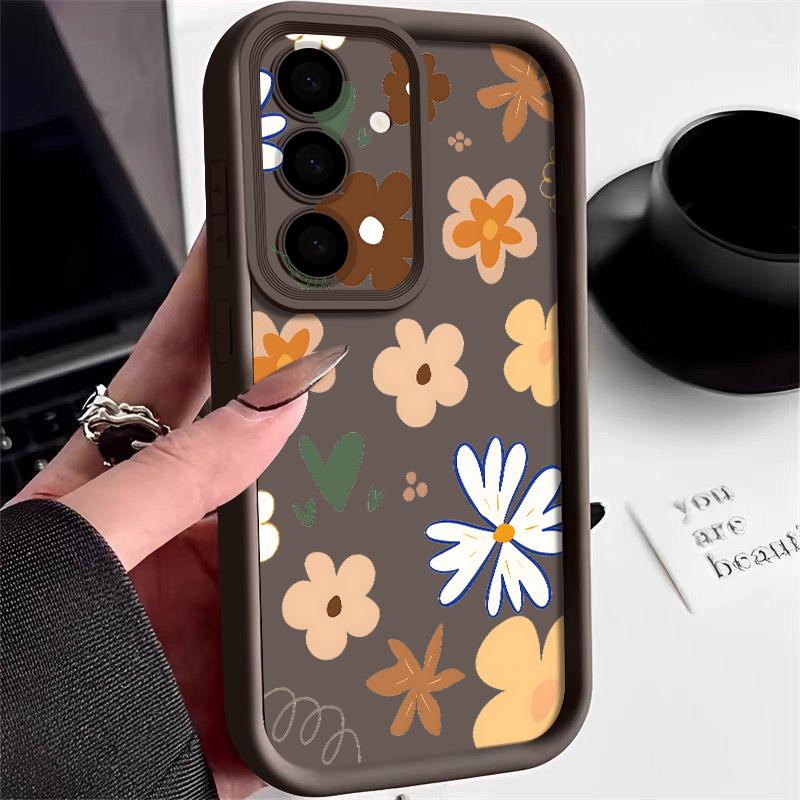 Daisies Flowers Print Case For Samsung A57 A37 A27 A17 S26 Ultra S25 FE A56 A36 A26 A16 A55 A35 A25 A15 A54 5G S21 S22 S23 S24 Plus Shockproof Cover