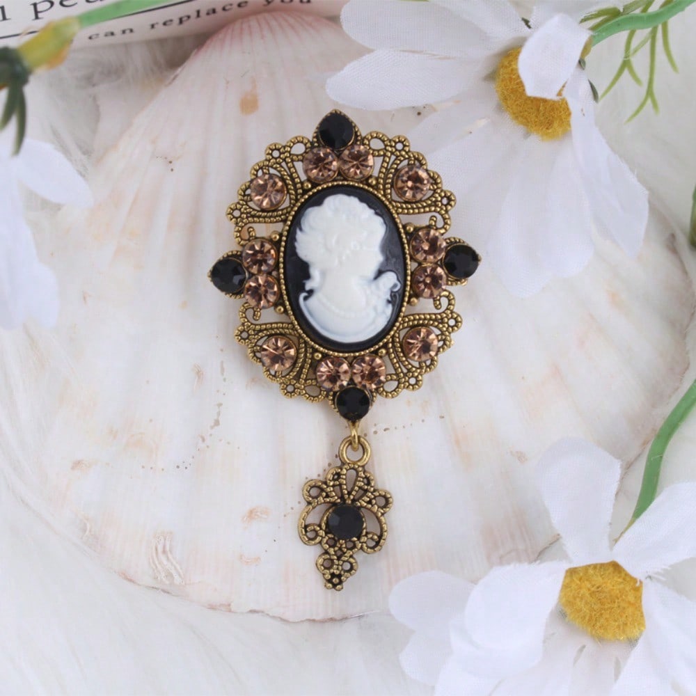 1pcVintage Victorian Women's Exquisite Brooch, Pin Jewelry - Retro Elegant, Fashionable, Unique Design, for Scarves/Jackets/Bags