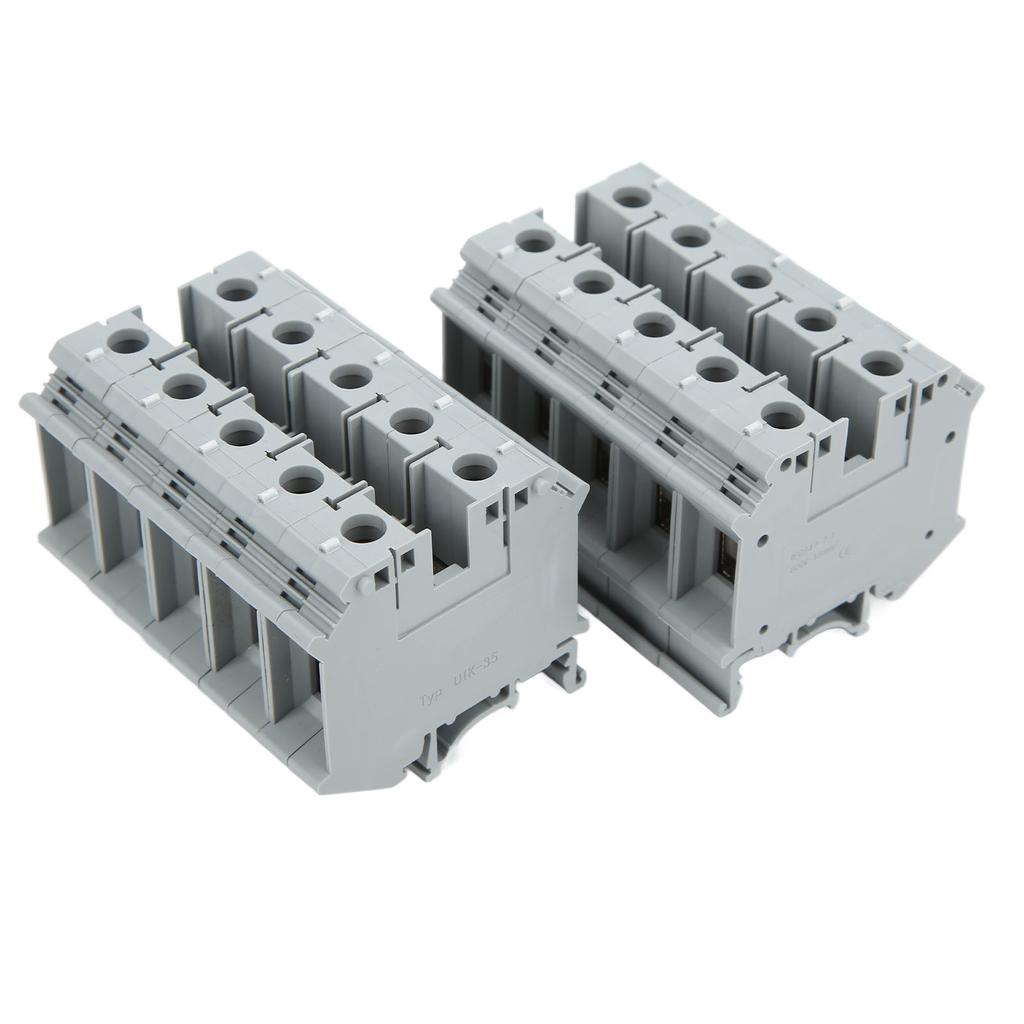 20pcs Terminal Block Rail Type 125A 800V Powerful Conductivity Ground Terminals for Electrical Wire