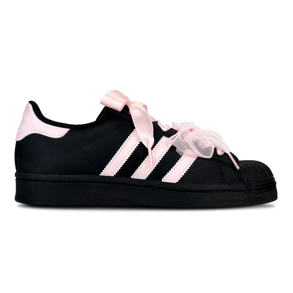 adidas Originals Superstar 2 Pink Ballet, Shimmery Cat Waterproof And Wear Resistant Low Top Skateboard Shoes Women's JH9977(Team79-S-BOX)