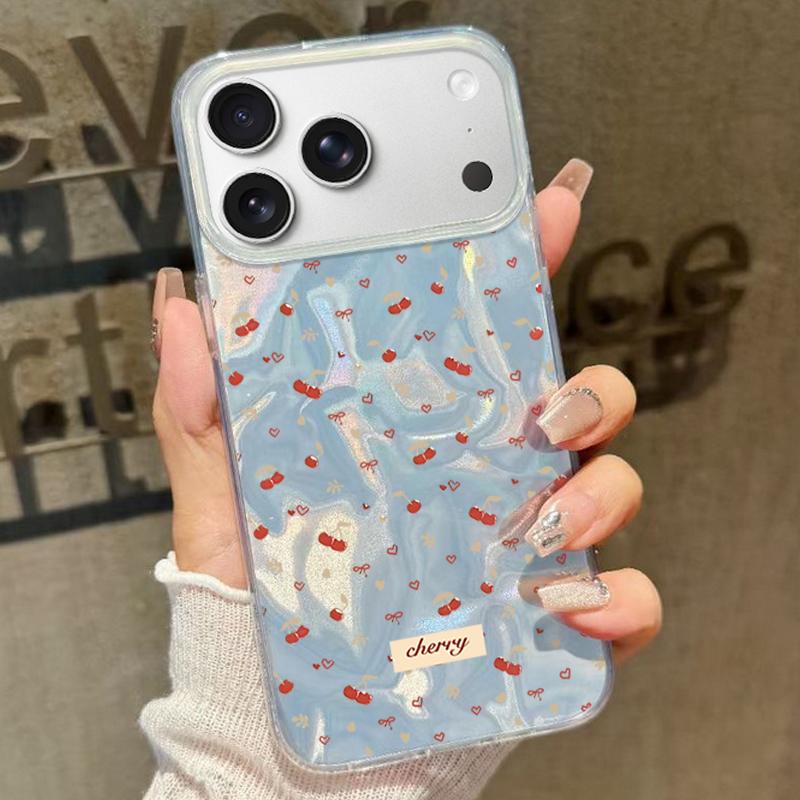 

Чехол для телефона с маленьким цветком для iPhone 17 Air 16e 16 15 14 Pro Max 13 17 Pro Max Противоударный Чехол для телефона из твердого ПК с красочным узором iPhone 17 белый