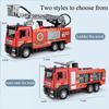 New 1:50 Alloy Fire Truck Die-casting Simulation Water Spraying Car Toy with Lights and Music, Water Spraying Rescue Car Toy