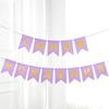 1 Set Birthday Durable Party Reusable Flag Elegant Banner Gold Russian Premium Letter Glitter