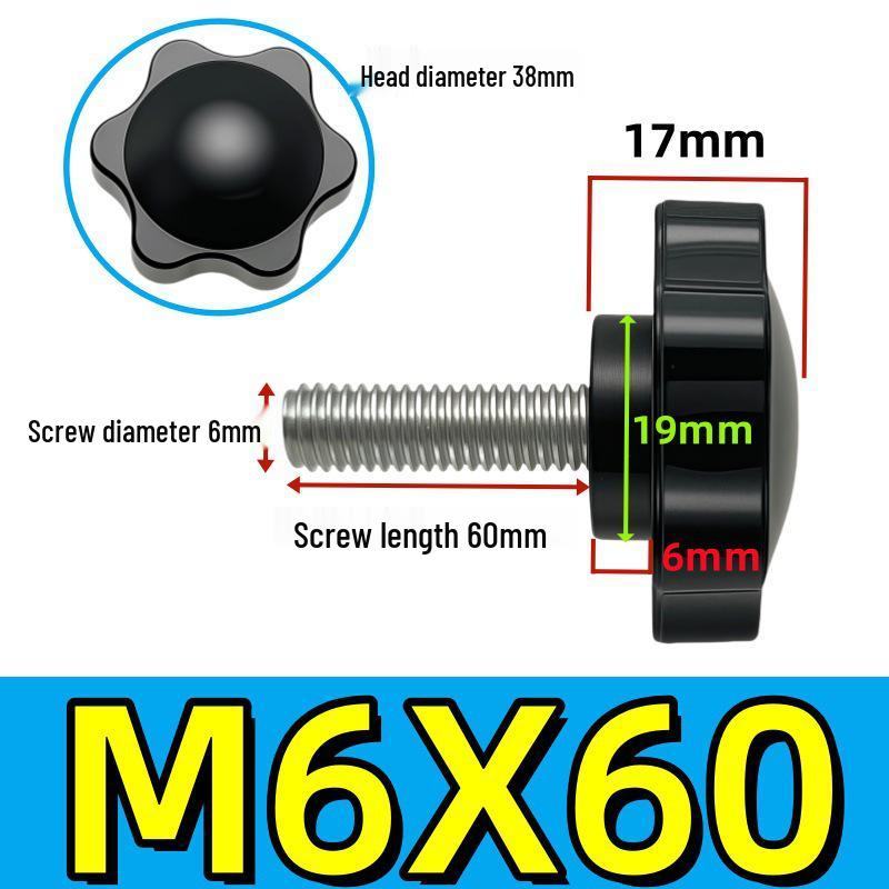 Adjustable Plum Blossom Plastic Head Star Handle Screw Bolt