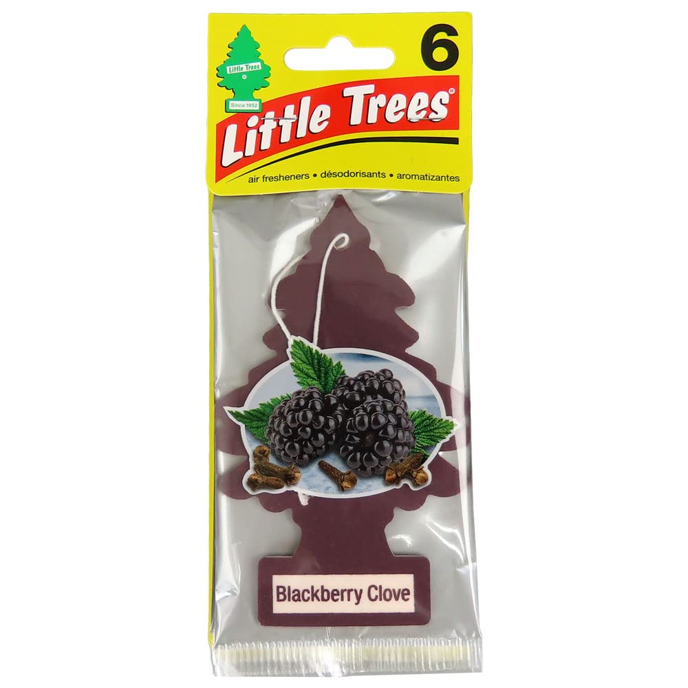 Освежитель воздуха Little Tree [Ежевика Гвоздика 6 шт.] Набор с отличной ценой коричневый