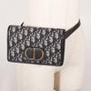 Dior 2WAY waist pouch Shoulder Bag Trotter Oblique Navy/Gold Hardware canvas/leather Women Used