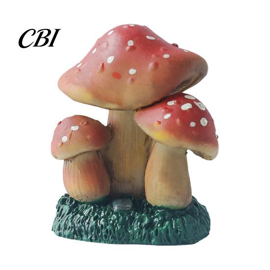 Statue Mini Resin Mushroom Figurine, Miniature Fairy Wild Garden Accessories, Little Ornament Fake for Micro Landscape Plant Pots Bonsai Decor