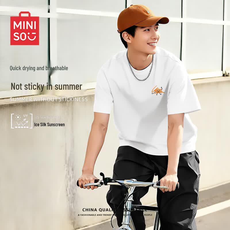 MINISO Men s Quick-Dry Cool Touch Short Sleeve T-Shirt 2XL