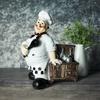 Kokk Resin Figurin Statue Kunst Bordpynt Håndverk Aksent Kjøkkendekorasjon