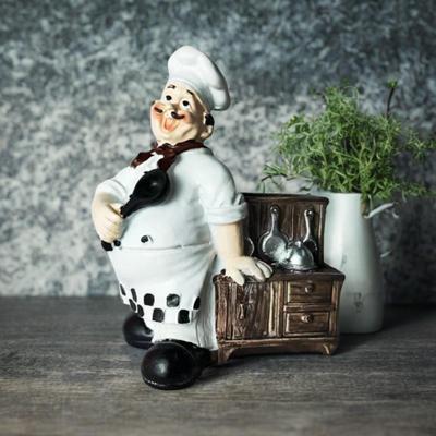 Chef Resin Figurine Statue Art Table Centerpiece Crafts Accent Kitchen Decoration
