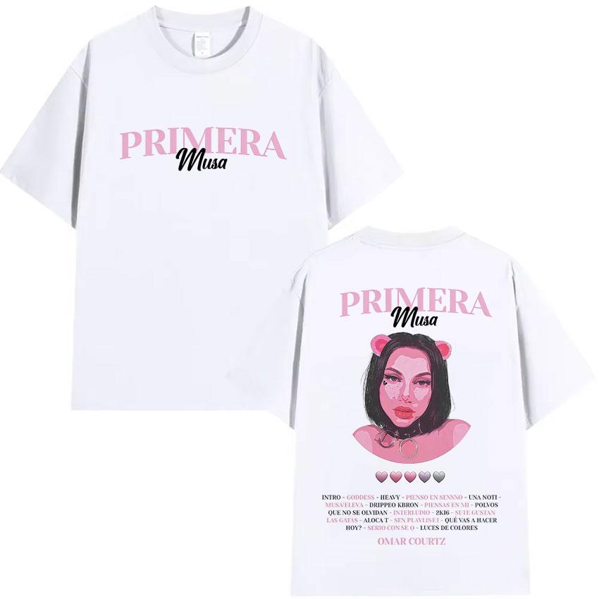 Trendy Rapper Omar Courtz Primera Musa Harajuku Graphic High Quality Tshirts Mens Casual Tee Shirt Hip Hop Oversized Cotton Tops
