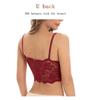 Plus Size Floral Lace Backless Strapless Sports Bra Camisole for Women - Anti-exposure Vest