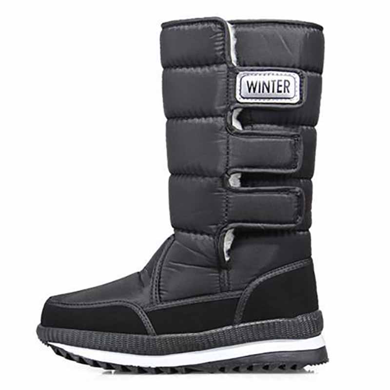 Зимние сапоги плюшевые теплые ботильоны для женщин зимняя обувь непромокаемые ботинки женская зимняя обувь ботильоны 45 чёрный 3580₽