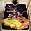 Goku Multipurpose Printed Flannel Blanket, Warm Daily Essential for Bed, Sofa, Chair, Bedroom & Journey.-TING