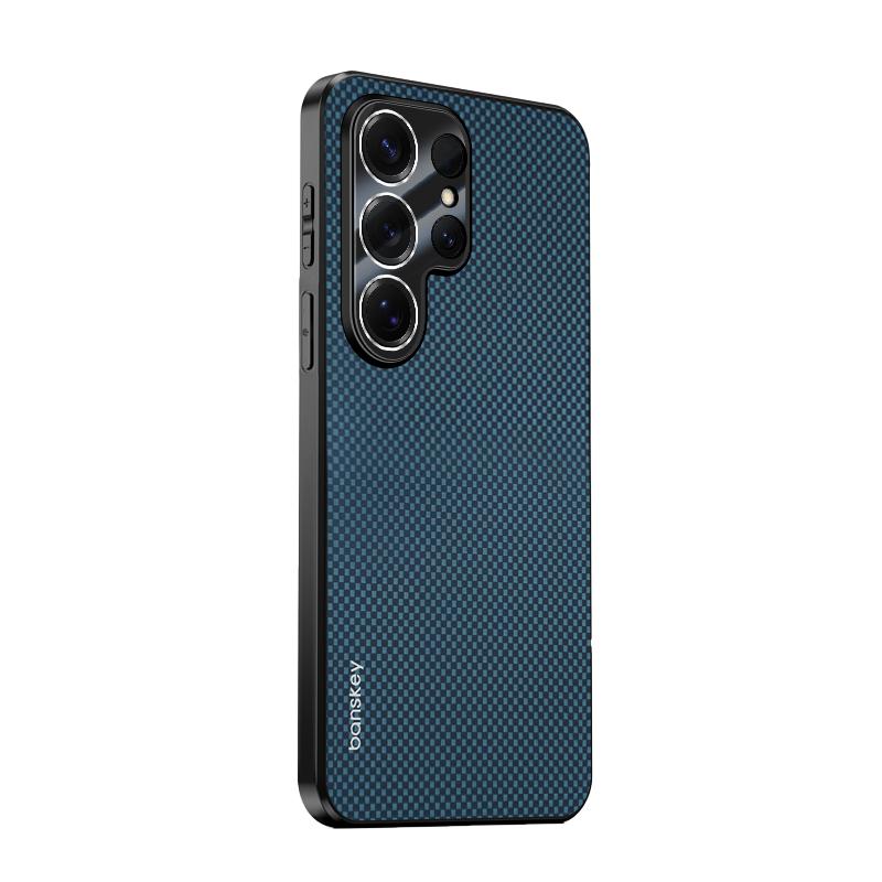 Luxury Solid Color Matte Kevlar Carbon Fiber Heat Dissipation Phone Case For Samsung S25 Ultra S23 S24 Ultra Plus Bumper Cover