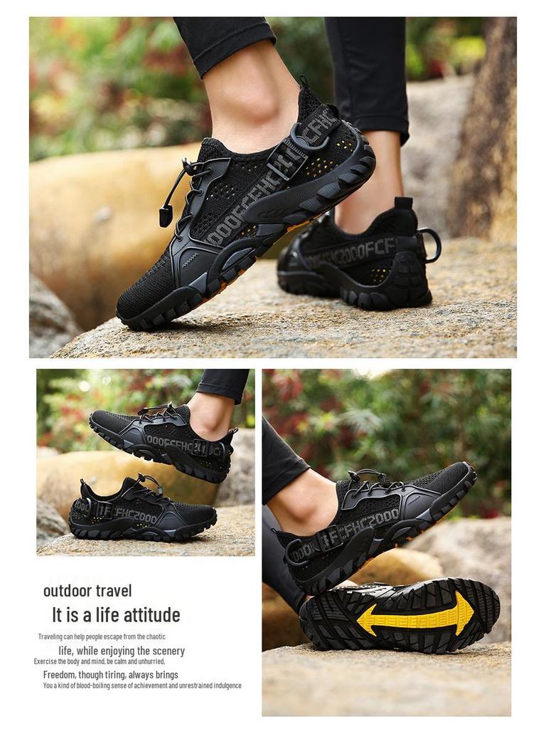 Unisex Cross-Border Canyoning & Hiking Shoes: Amphibious, Wear-Resistant, Non-Slip, Breathable, Large Sizes Available.